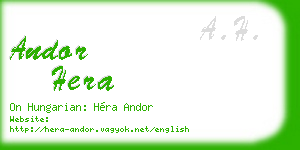 andor hera business card