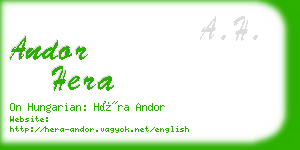 andor hera business card